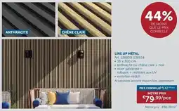 Zelfbouwmarkt Line up métal aanbieding