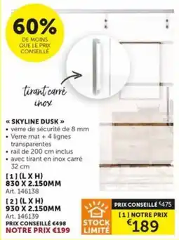 Zelfbouwmarkt skyline dusk aanbieding