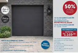 Zelfbouwmarkt Porte sectionnelle dora aanbieding