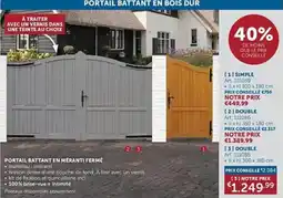 Zelfbouwmarkt Portail battant en méranti fermé aanbieding