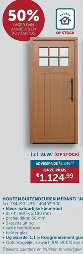 Zelfbouwmarkt Alva aanbieding