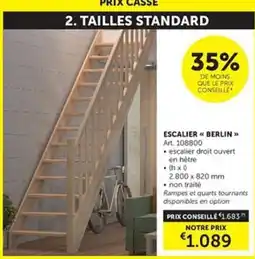 Zelfbouwmarkt Escalier berlin aanbieding
