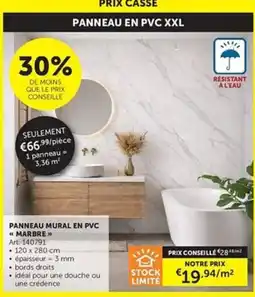 Zelfbouwmarkt Panneau mural en pvc aanbieding