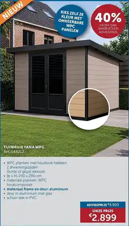 Zelfbouwmarkt Tuinhuis yana wpc aanbieding