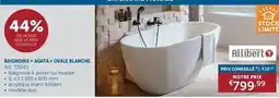 Zelfbouwmarkt Baignoire agata ovale blanche aanbieding