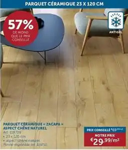 Zelfbouwmarkt Parquet ceramique zacapa aspect chene naturel aanbieding
