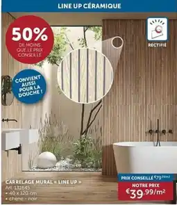 Zelfbouwmarkt Carrelage mural line up aanbieding