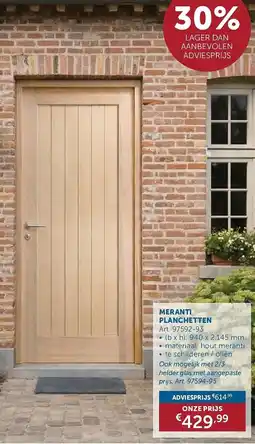 Zelfbouwmarkt Meranti planketten aanbieding