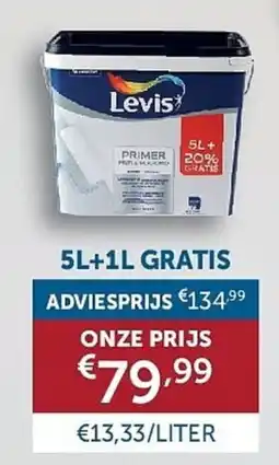 Zelfbouwmarkt Levis primer aanbieding