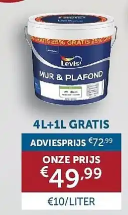 Zelfbouwmarkt mur & plafond aanbieding