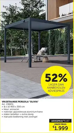 Zelfbouwmarkt Vrijstaande pergola olivia aanbieding