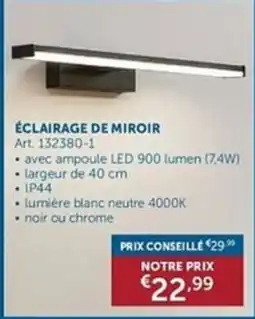 Zelfbouwmarkt Éclairage de miroir aanbieding