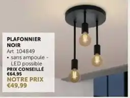 Zelfbouwmarkt Plafonnier noir aanbieding