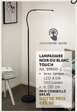 Zelfbouwmarkt lampadaire noir ou blanc touch aanbieding