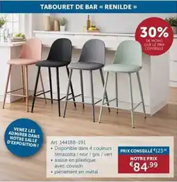 Zelfbouwmarkt Tabouret de bar renilde aanbieding