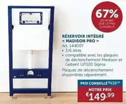 Zelfbouwmarkt Réservoir intégré madison pro aanbieding