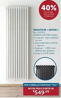 Zelfbouwmarkt Radiateur « Devon » aanbieding