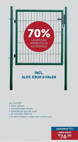 Zelfbouwmarkt Slot, kruk & palen aanbieding