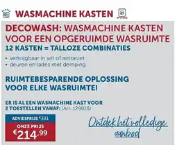 Zelfbouwmarkt Wasmachine kasten aanbieding