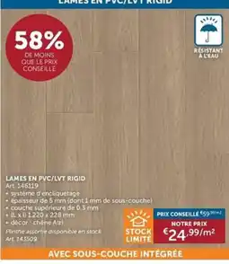 Zelfbouwmarkt Lames en pvc/lvt rigid aanbieding