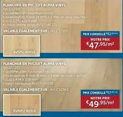 Zelfbouwmarkt Plancher en pvc/lvt alpha vinyl aanbieding