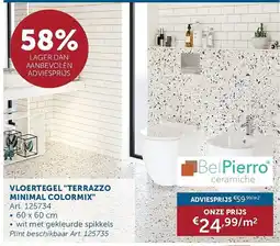 Zelfbouwmarkt Vloertegel terrazzo minimal colormix aanbieding