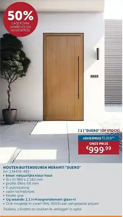 Zelfbouwmarkt Houten buitendeuren meranti duero aanbieding