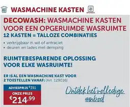 Zelfbouwmarkt Wasmachine kasten aanbieding