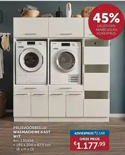 Zelfbouwmarkt Wasmachine kast wit aanbieding