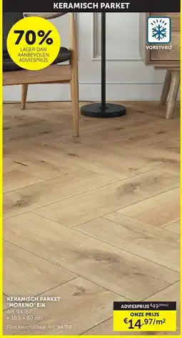 Zelfbouwmarkt Keramisch parket Moreno eik aanbieding
