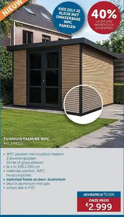Zelfbouwmarkt Tuinhuis yasmine wpc aanbieding