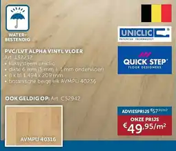 Zelfbouwmarkt Pvc/lvt alpha vinyl vloer aanbieding
