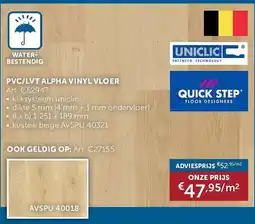 Zelfbouwmarkt Pvc/lvt alpha vinyl vloer aanbieding