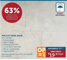 Zelfbouwmarkt Pvc lvt tegel rigid aanbieding