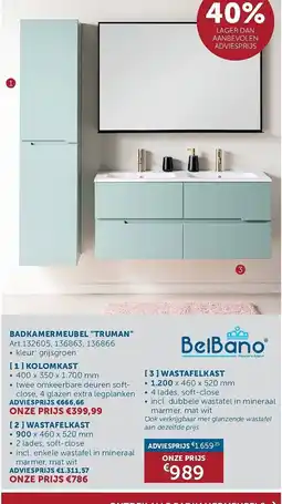Zelfbouwmarkt badkamermeubel truman aanbieding