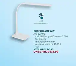 Zelfbouwmarkt Bureaulamp wit aanbieding
