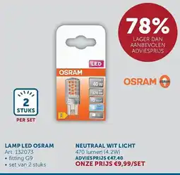 Zelfbouwmarkt Lamp led osram aanbieding