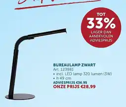 Zelfbouwmarkt Bureaulamp zwart aanbieding