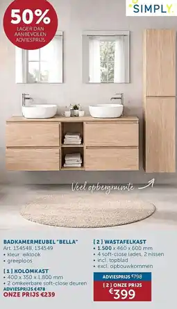 Zelfbouwmarkt badkamermeubel bella aanbieding