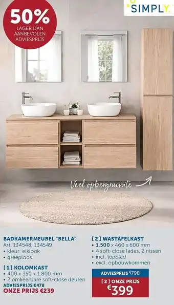 Badkamermeubel bella