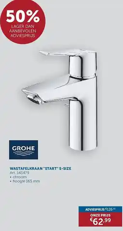 Zelfbouwmarkt Wastafelkraan start s-size aanbieding