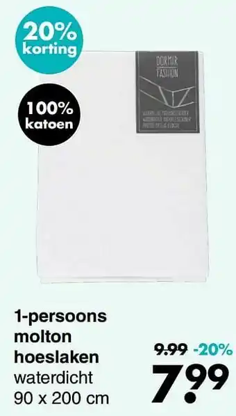 1-persoons molton hoeslaken