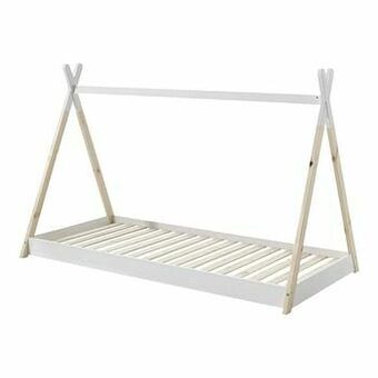 Leen Bakker Vipack Bed Tipi - wit/naturel - 90x200 cm - Leen Bakker aanbieding
