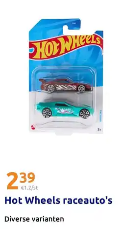Action Hot Wheels raceauto's aanbieding