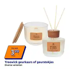 Action Treewick geurkaars of geurstokjes aanbieding