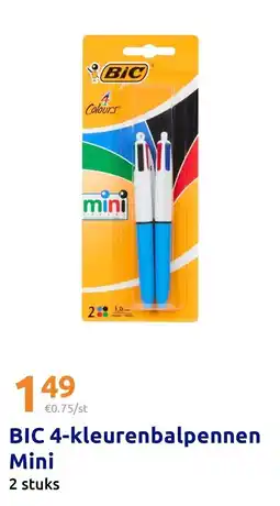 Action BIC 4-kleurenbalpennen Mini aanbieding