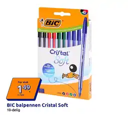 Action BIC balpennen Cristal Soft aanbieding