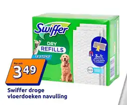 Action Swiffer droge vloerdoeken navulling aanbieding