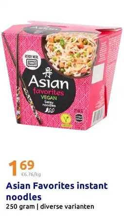 Action Asian Favorites instant noodles aanbieding