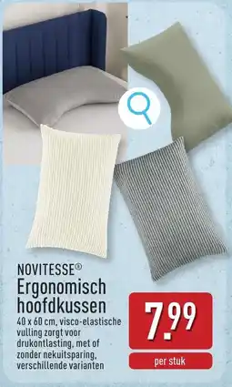 ALDI Novitesse ergonomisch hoofdkussen aanbieding